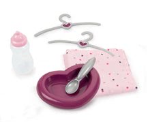 Domčeky pre bábiky sety - Set prebaľovací kufrík s postieľkou a stoličkou Violette Baby Nurse Smoby a s vaničkou a nočným úborom_2