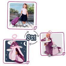 Domčeky pre bábiky sety - Set prebaľovací kufrík s postieľkou a stoličkou Violette Baby Nurse Smoby a s vaničkou a nočným úborom_4