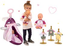 Domčeky pre bábiky sety - Set prebaľovací vozík pre bábiku Baby Nurse Zlatá edícia Smoby s postieľkou, bábika 32 cm a 3 šaty od 18 mes_17