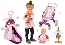 Domčeky pre bábiky sety - Set opatrovateľský kufrík pre bábiku Baby Nurse Smoby bábika so šatôčkami 32 cm a športový kočík pre bábiku (53,5 cm rúčka)_12