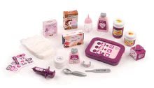 Domčeky pre bábiky sety - Set vanička s tečúcou vodou elektronická Violette Baby Nurse Smoby a opatrovateľsky kútik so zvukom a svetlom a 30 cm bábikou_3