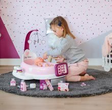 Domčeky pre bábiky sety - Set vanička s tečúcou vodou elektronická Violette Baby Nurse Smoby a opatrovateľsky kútik so zvukom a svetlom a 30 cm bábikou_0