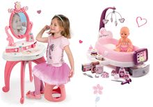 Domčeky pre bábiky sety - Set opatrovateľské centrum pre bábiku Violette Baby Nurse Smoby a kozmetický stolík Princezné so stoličkou_16