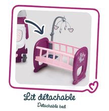 Kompleti za oskrbo punčk in dojenčkov - Hišica za dojenčka Violette Baby Nurse Large Doll's Play Center Smoby in oblekica za dojenčka 32 cm 1 kom za darilo_7