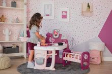 Pečovatelské centrum pro panenky - Set domeček pro panenku Violette Baby Nurse Large Doll's Play Center Smoby a hluboký kočárek s textilem a 32 cm panenkou_3