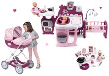 Pečovatelské centrum pro panenky - Set domček pre bábiku Violette Baby Nurse Large Doll's Play Center Smoby a kočík hlboký veľký Violette pre 42 cm bábiku SM220349-31_1