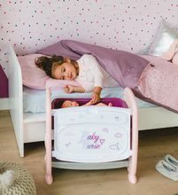 Postýlky a kolébky pro panenky - Postýlka k posteli s pultem na přebalování Violette Baby Nurse 2v1 Smoby 3 pozice s 8 doplňky od 24 měsíců_2