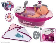 Domčeky pre bábiky sety - Set vanička s tečúcou vodou elektronická Violette Baby Nurse Smoby so spacím vakom a kolíska s kolotočom_16