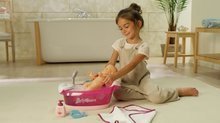 Domčeky pre bábiky sety - Set vanička s tečúcou vodou elektronická Violette Baby Nurse Smoby a opatrovateľsky kútik so zvukom a svetlom a 30 cm bábikou_12