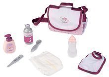 Doplnky pre bábiky - Prebaľovacia taška s pamperskou Violette Baby Nurse Smoby so 7 doplnkami s nastaviteľným ramienkom_1