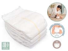 Doplňky pro panenky - Plenky pampersky 4 kusy Nappies Natur D'Amour Baby Nurse Smoby pro panenku do 50 cm_1