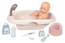 Játékbaba kiegészítők - Kiskád bilivel Bath Set Natur D'Amour Baby Nurse Smoby pipereholmival és 8 kiegészítővel 42 cm játékbabának_1