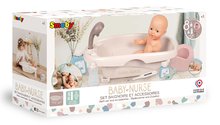 Játékbaba kiegészítők - Kiskád bilivel Bath Set Natur D'Amour Baby Nurse Smoby pipereholmival és 8 kiegészítővel 42 cm játékbabának_4