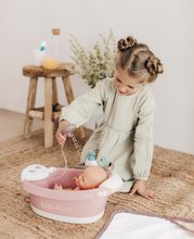 Doplnky pre bábiky - Vanička s tečúcou vodou v sprche Balneo Bath Natur D'Amour Baby Nurse Smoby s jacuzzi kúpeľom so svetlom a bublaním elektronické_2