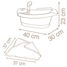Doplnky pre bábiky - Vanička s tečúcou vodou v sprche Balneo Bath Natur D'Amour Baby Nurse Smoby s jacuzzi kúpeľom so svetlom a bublaním elektronické_3