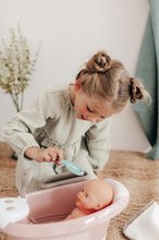 Doplnky pre bábiky - Vanička s tečúcou vodou v sprche Balneo Bath Natur D'Amour Baby Nurse Smoby s jacuzzi kúpeľom so svetlom a bublaním elektronické_0