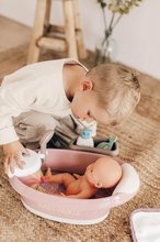 Doplnky pre bábiky - Vanička s tečúcou vodou v sprche Balneo Bath Natur D'Amour Baby Nurse Smoby s jacuzzi kúpeľom so svetlom a bublaním elektronické_1