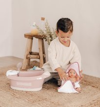 Accesorii pentru păpuși - Cădiță cu apă curentă la duș Balneo Bath Natur D'Amour Baby Nurse Smoby cu jacuzzi cu limină și bule electronică_9