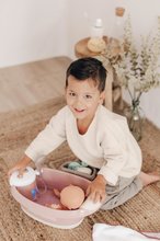 Accesorii pentru păpuși - Cădiță cu apă curentă la duș Balneo Bath Natur D'Amour Baby Nurse Smoby cu jacuzzi cu limină și bule electronică_10