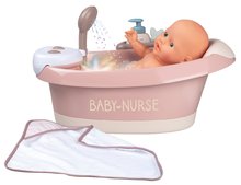 Doplnky pre bábiky - Vanička s tečúcou vodou v sprche Balneo Bath Natur D'Amour Baby Nurse Smoby s jacuzzi kúpeľom so svetlom a bublaním elektronické_10