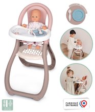 Dodaci za lutke - Sjedalica za hranjenje Highchair Natur D'Amour Baby Nurse Smoby s 2 dodatka za lutku veličine 42 cm od 18 mjes_0