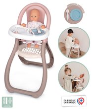 Židličky pro panenky - Jídelní židle Highchair Natur D'Amour Baby Nurse Smoby s 2 doplňky pro 42 cm panenku od 18 měsíců_0