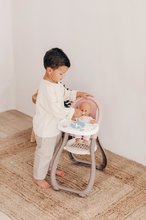 Scaun de masă pentru păpuși - Scaun de masă Highchair Natur D'Amour Baby Nurse Smoby cu 2 accesorii pentru păpușă de 42 cm de la 18 luni_0