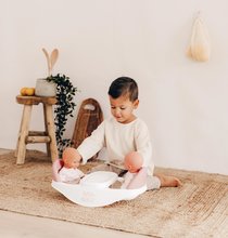 Scaun de masă pentru păpuși - Scaun de masă pentru gemene Twin Highchair 2in1 Natur D'Amour Baby Nurse Smoby pentru păpușă de 42 cm cu 4 accesorii de la 24 luni_0