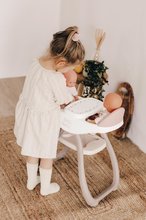 Židličky pro panenky - Jídelní židle pro dvojčata Twin Highchair 2in1 Natur D'Amour Baby Nurse Smoby pro 42 cm panenky se 4 doplňky od 24 měsíců_1