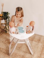 Židličky pro panenky - Jídelní židle pro dvojčata Twin Highchair 2in1 Natur D'Amour Baby Nurse Smoby pro 42 cm panenky se 4 doplňky od 24 měsíců_2