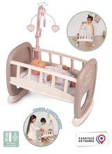 Krevetići i kolijevke za lutke - Koljevka s vrtuljkom Baby´s Cot Natur D'Amour Baby Nurse Smoby za lutku veličine 42 cm od 18 mjes_1