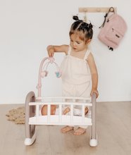Pătuţuri si leagăne de jucărie - Leagăn cu carusel Baby´s Cot Natur D'Amour Baby Nurse Smoby pentru păpușă de 42 cm de la 18 luni_2