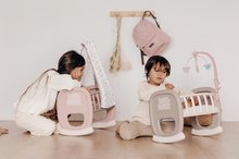 Játékbaba kiságyak és bölcsők - Bölcső kiságyforgóval Baby´s Cot Natur D'Amour Baby Nurse Smoby 42 cm játékbabának 18 hó-tól_4