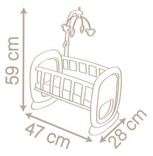 Postieľky a kolísky pre bábiky - Kolíska s kolotočom Baby´s Cot Natur D'Amour Baby Nurse Smoby pre 42 cm bábiku od 18 mes_1