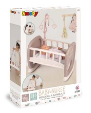 Postieľky a kolísky pre bábiky - Kolíska s kolotočom Baby´s Cot Natur D'Amour Baby Nurse Smoby pre 42 cm bábiku od 18 mes_6