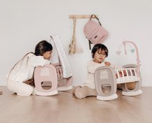 Pătuţuri si leagăne de jucărie - Leagăn cu baldachin textil Cradle Natur D'Amour Baby Nurse Smoby pentru păpușă de 42 cm de la 18 luni_0