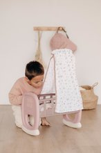 Játékbaba kiságyak és bölcsők - Bölcső textil baldachinnal Cradle Natur D'Amour Baby Nurse Smoby 42 cm játékbabának 18 hó-tól_1