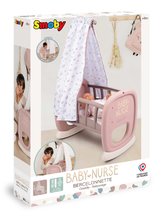 Pătuţuri si leagăne de jucărie - Leagăn cu baldachin textil Cradle Natur D'Amour Baby Nurse Smoby pentru păpușă de 42 cm de la 18 luni_3