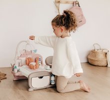 Hišice za dojenčke - Hišica za dojenčka Cocoon Nursery Natur D'Amour Baby Nurse Smoby dnevni in nočni prostor z elektronskimi funkcijami 20 dodatkov_4