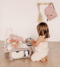 Hišice za dojenčke - Hišica za dojenčka Cocoon Nursery Natur D'Amour Baby Nurse Smoby dnevni in nočni prostor z elektronskimi funkcijami 20 dodatkov_8