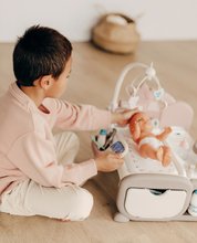 Hišice za dojenčke - Hišica za dojenčka Cocoon Nursery Natur D'Amour Baby Nurse Smoby dnevni in nočni prostor z elektronskimi funkcijami 20 dodatkov_14