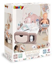 Kućice za lutke - Kućica za lutku Cocoon Nursery Natur D'Amour Baby Nurse Smoby dnevni i noćni prostor s elektroničkim funkcijama 20 dodataka_20