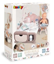 Babaházak - Babacenter Cocoon Nursery Natur D'Amour Baby Nurse Smoby nappali és esti zóna elektronikus funkciókkal 20 kiegészítő_16