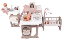 Domčeky pre bábiky sety - Set domček pre bábiku Large Doll's Play Center Natur D'Amour Baby Nurse Smoby a elektronická kuchynka s práčkou a vysávačom_28