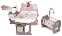 Domčeky pre bábiky sety - Set domček pre bábiku Large Doll's Play Center Natur D'Amour Baby Nurse Smoby a odrážadlo so zvukom Bobby Car s vozíkom a 32 cm bábika_27