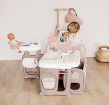 Domčeky pre bábiky sety - Set domček pre bábiku Large Doll's Play Center Natur D'Amour Baby Nurse Smoby a odrážadlo so zvukom Bobby Car s vozíkom a 32 cm bábika_10