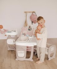 Domčeky pre bábiky sety - Set domček pre bábiku Large Doll's Play Center Natur D'Amour Baby Nurse Smoby a odrážadlo so zvukom Bobby Car s vozíkom a 32 cm bábika_13