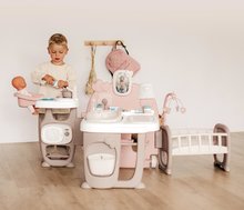 Kompleti za oskrbo punčk in dojenčkov - Komplet hišica za dojenčka Large Doll's Play Center Natur D'Amour Baby Nurse Smoby in elektronska kozmetična miza s pudrom_4