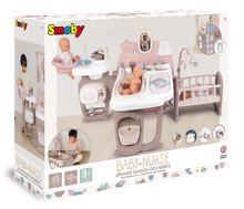 Domčeky pre bábiky sety - Set domček pre bábiku Large Doll's Play Center Natur D'Amour Baby Nurse Smoby a odrážadlo so zvukom Bobby Car s vozíkom a 32 cm bábika_46
