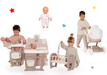 Domčeky pre bábiky sety - Set domček pre bábiku Large Doll's Play Center Natur D'Amour Baby Nurse Smoby a hlboký kočík s 32 cm bábikou_42